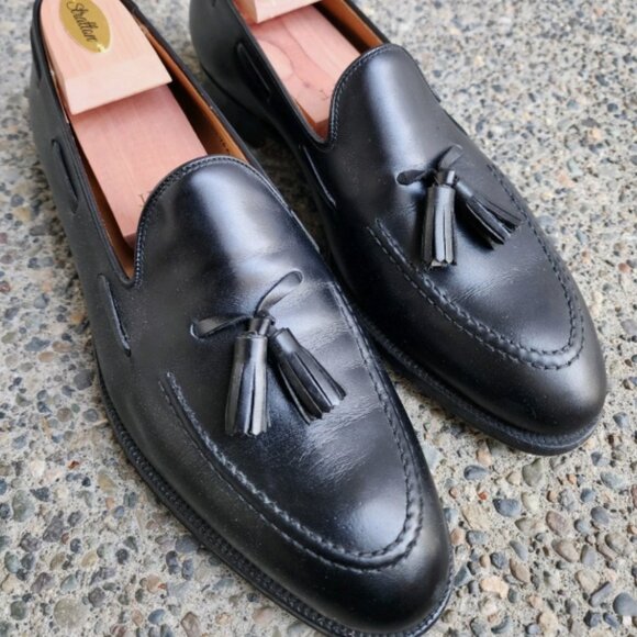 Polo Ralph Lauren x Crocket & Jones Black Marlow Tasseled Loafers 10D - Picture 1 of 7